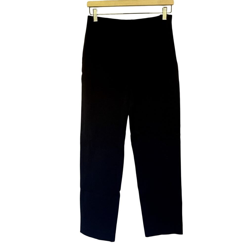 Eddie Bauer stretch black trousers women's pants size 6 cotton side zip comfort